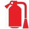 A red fire extinguisher icon.